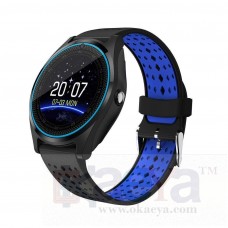 OkaeYa Smart Watch V9 Bluetooth Smartwatch Compatible with All Mobile Phones for Boys and Girls (Blue)